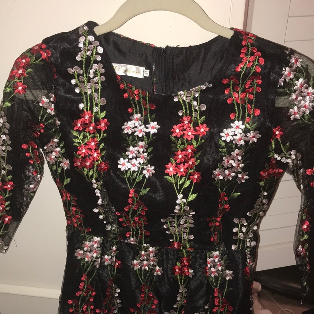 Black floral dress
